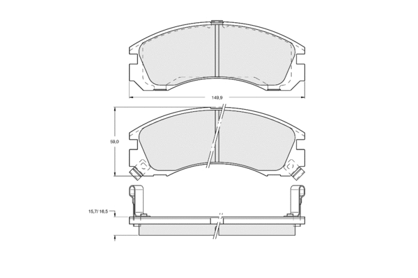 Brake Pad Set, disc brake (PF1503)