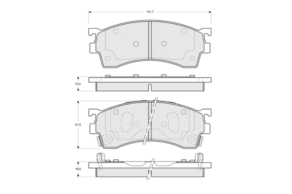 Brake Pad Set, disc brake (PF1542)