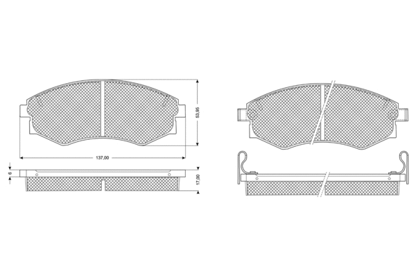 Brake Pad Set, disc brake (PF1107)
