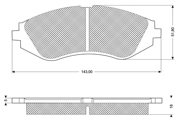 Brake Pad Set, disc brake (PF1074)