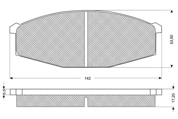 Brake Pad Set, disc brake (PF1156)