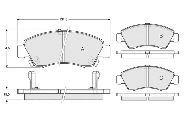 Brake Pad Set, disc brake (PF1265)