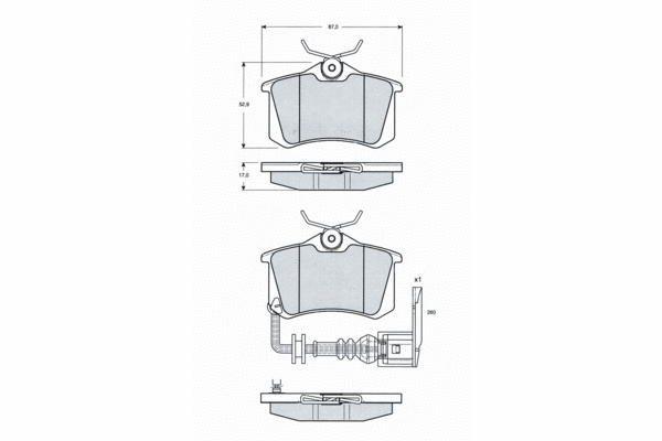 Brake Pad Set, disc brake (PF1615)