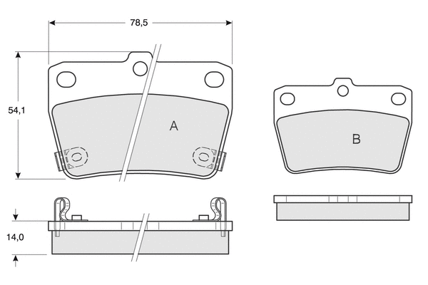 Brake Pad Set, disc brake (PF1386)