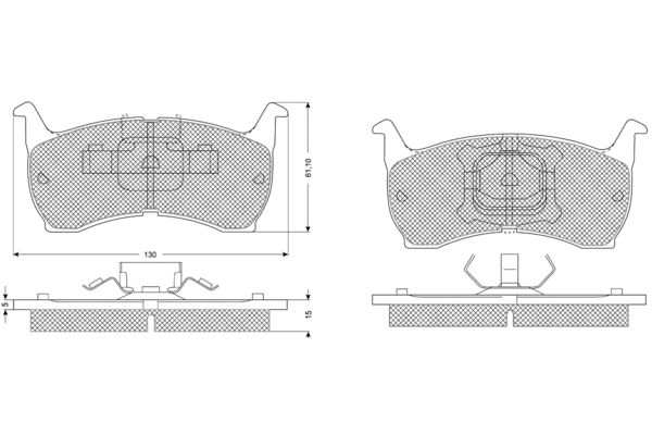 Brake Pad Set, disc brake (PF1144)