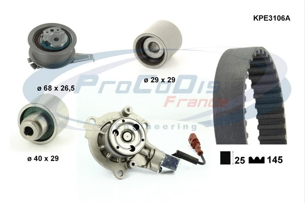 Water Pump & Timing Belt Kit (KPE3106A)