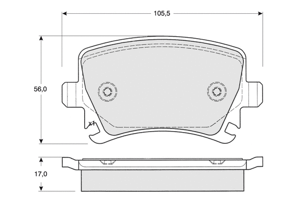 Brake Pad Set, disc brake (PF1395)