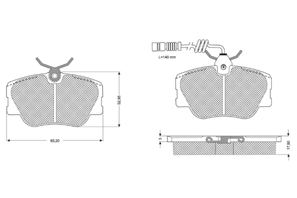 Brake Pad Set, disc brake (PF10381)