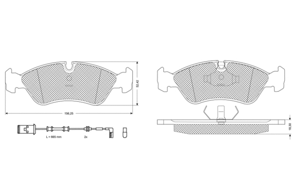 Brake Pad Set, disc brake (PF10682)