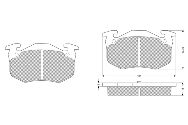 Brake Pad Set, disc brake (PF1050)