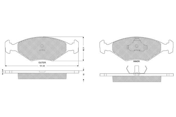 Brake Pad Set, disc brake (PF1079)