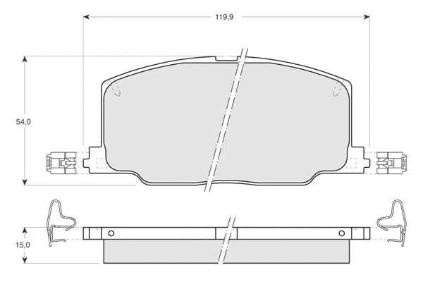 Brake Pad Set, disc brake (PF1369)