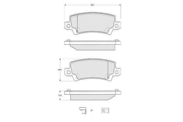 Brake Pad Set, disc brake (PF1375)