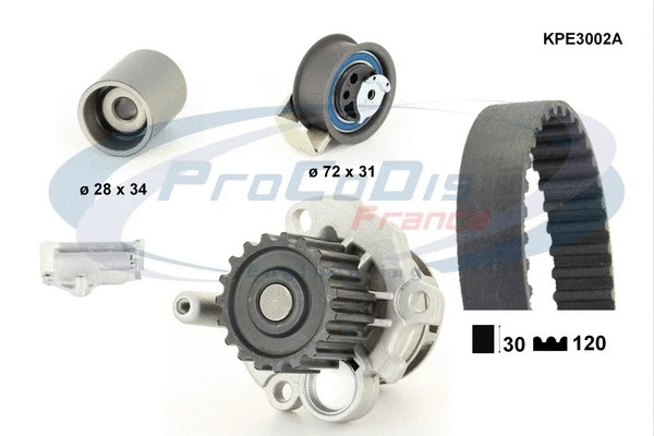 Water Pump & Timing Belt Kit (KPE3002A)