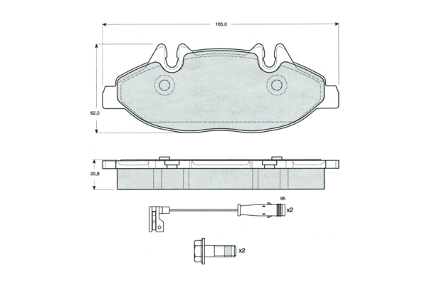 Brake Pad Set, disc brake (PF1502)