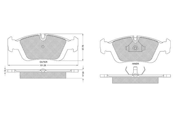 Brake Pad Set, disc brake (PF1205)