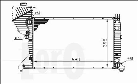 Radiator, engine cooling (054-017-0007)