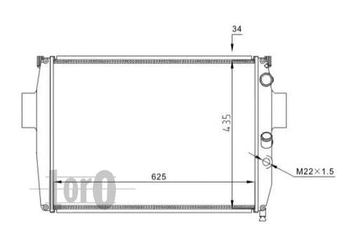 Radiator, engine cooling (022-017-0003)