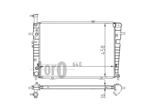 Radiator, engine cooling (019-017-0014-B)