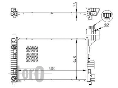 Radiator, engine cooling (054-017-0014-B)