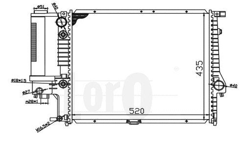 Radiator, engine cooling (004-017-0019)
