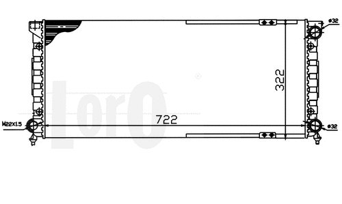 Radiator, engine cooling (053-017-0028)