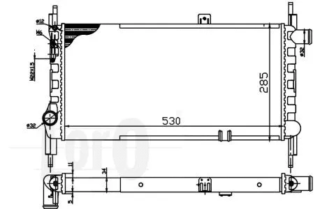 Radiator, engine cooling (037-017-0068)