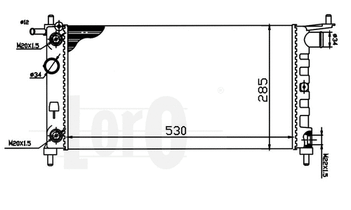 Radiator, engine cooling (037-017-0009)