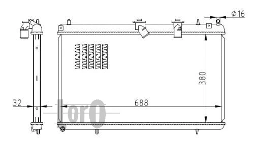 Radiator, engine cooling (009-017-0058-B)