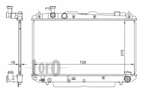 Radiator, engine cooling (051-017-0026)