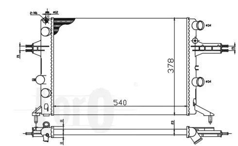 Radiator, engine cooling (037-017-0066)