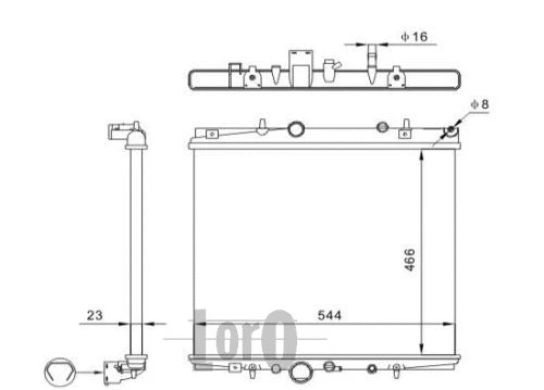 Radiator, engine cooling (009-017-0044)