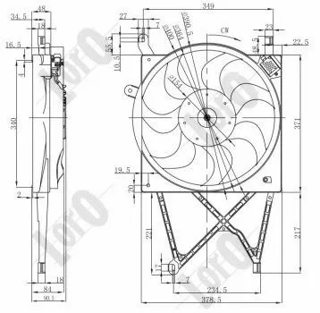Fan, engine cooling (037-014-0031)