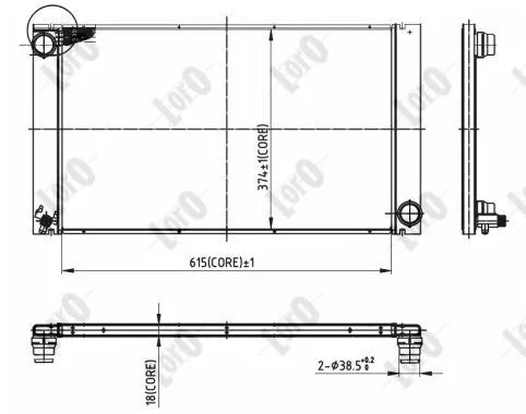Radiator, engine cooling (004-017-0041-B)