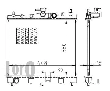 Radiator, engine cooling (035-017-0013-B)