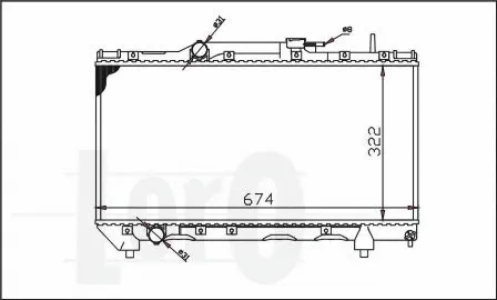 Radiator, engine cooling (051-017-0004)