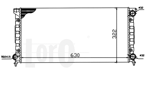 Radiator, engine cooling (053-017-0024)
