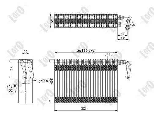 Evaporator, air conditioning (004-020-0001)