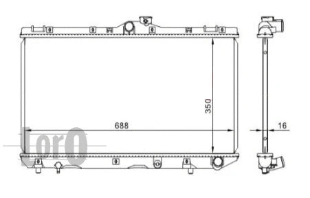 Radiator, engine cooling (051-017-0008)