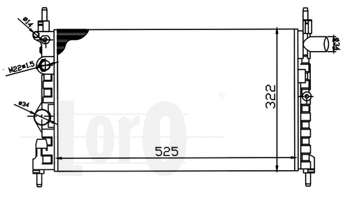 Radiator, engine cooling (037-017-0060)