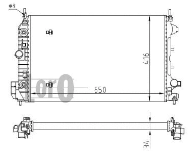 Radiator, engine cooling (016-017-0065)