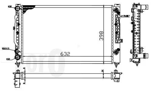 Radiator, engine cooling (003-017-0020)