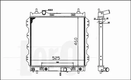 Radiator, engine cooling (008-017-0003)