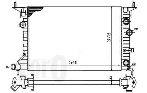 Radiator, engine cooling (037-017-0043)