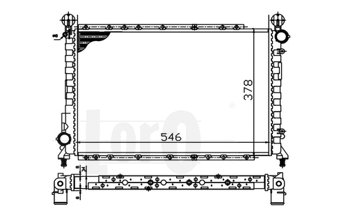 Radiator, engine cooling (002-017-0011)