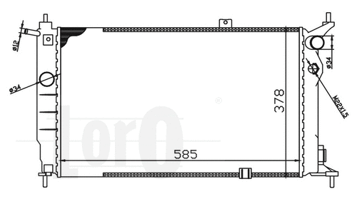 Radiator, engine cooling (037-017-0050)