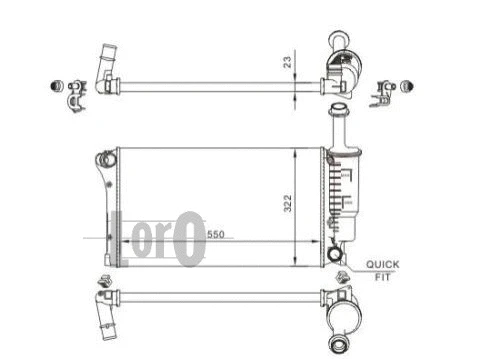 Radiator, engine cooling (016-017-0056)