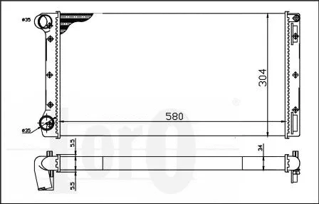 Radiator, engine cooling (016-017-0025)