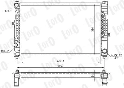 Radiator, engine cooling (003-017-0046)