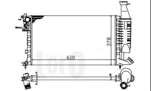 Radiator, engine cooling (038-017-0026)
